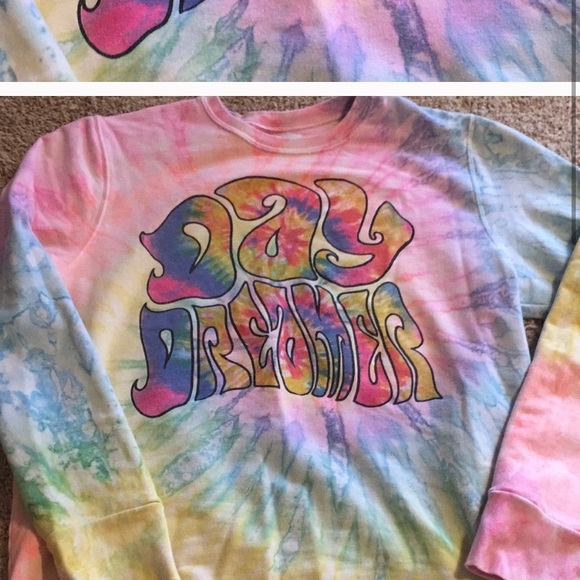 Unif tie dye day dreamer sweater L - Picture 3 of 7